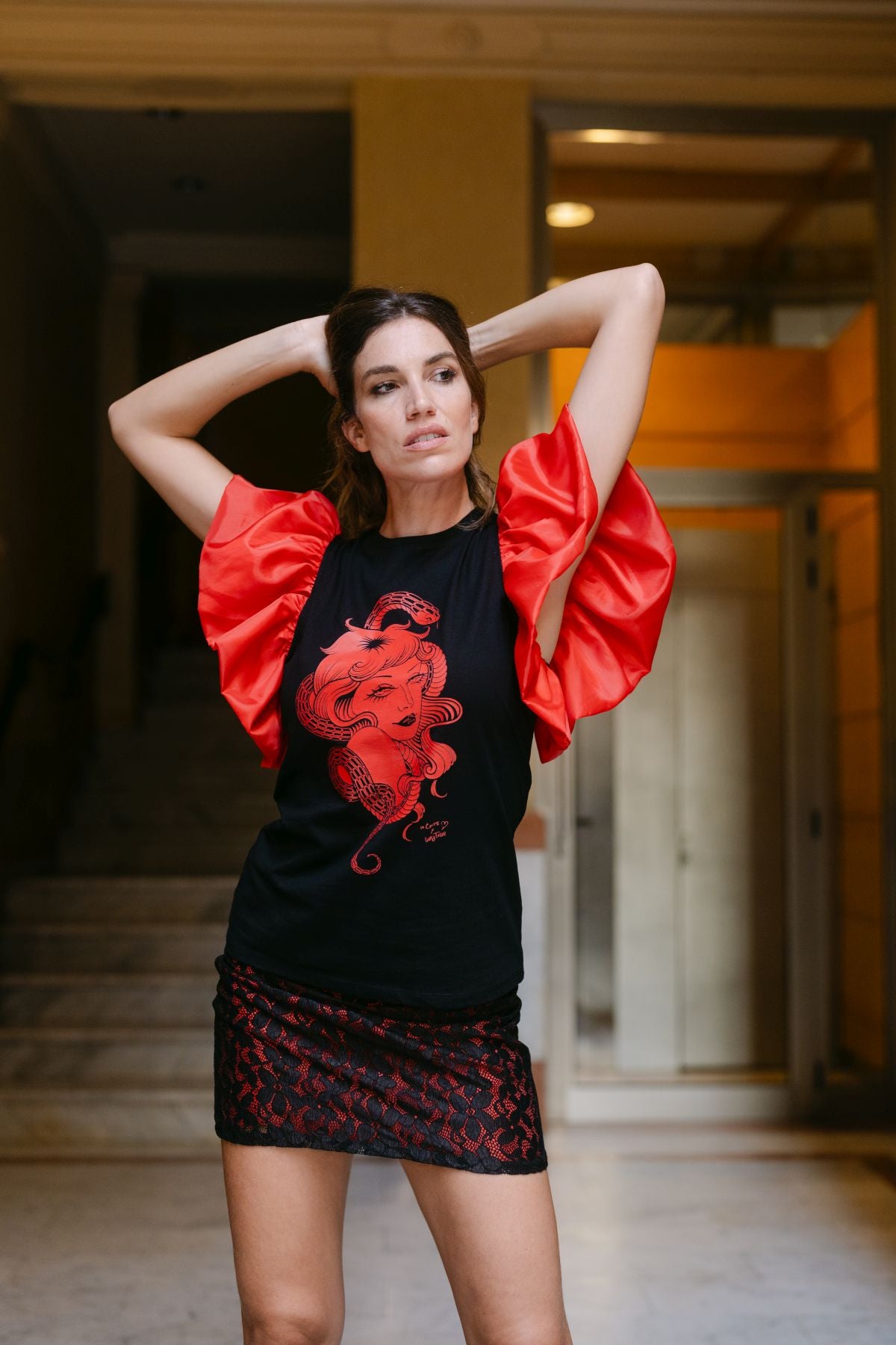 FALDA MEDUSA ROUGE
