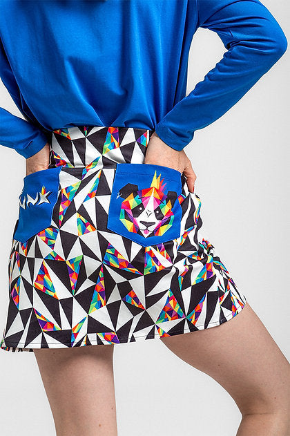 FALDA TRAPECIO PUNK PANDA
