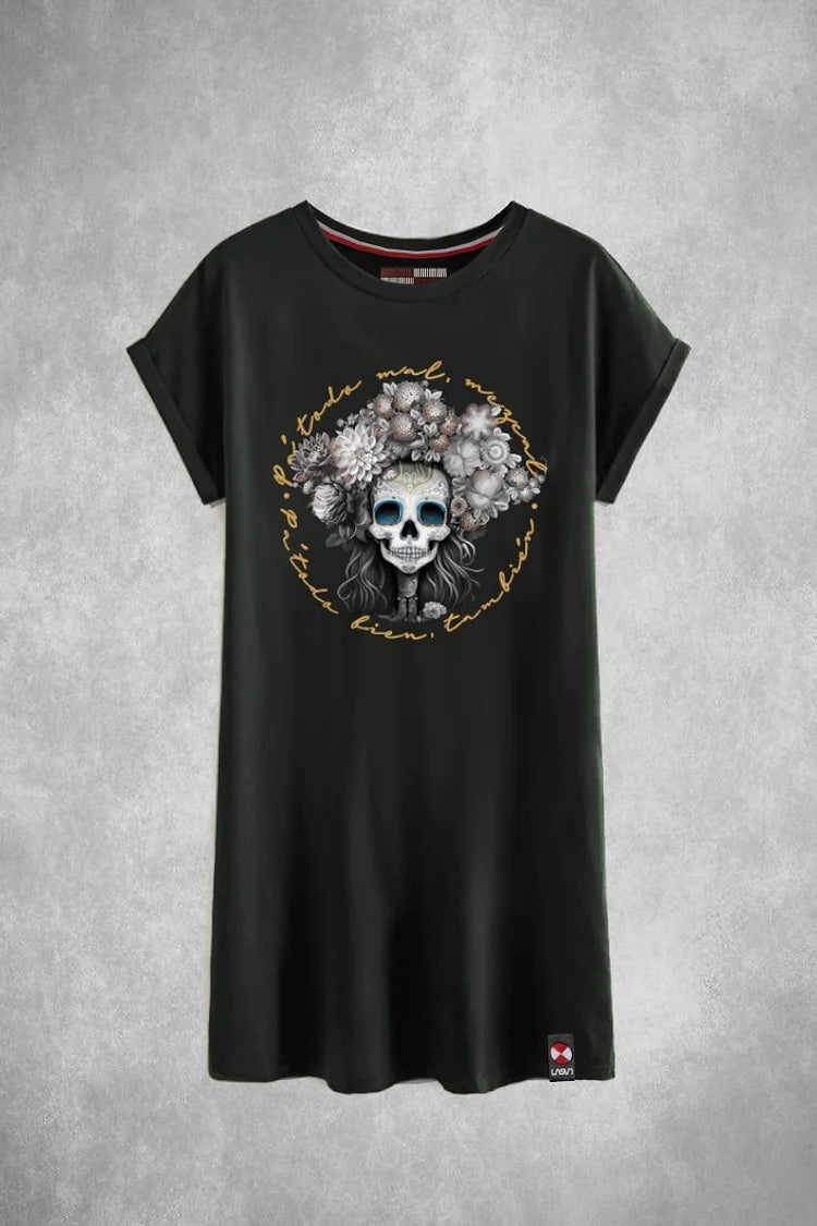 VESTIDO CATRINA DESGASTADO