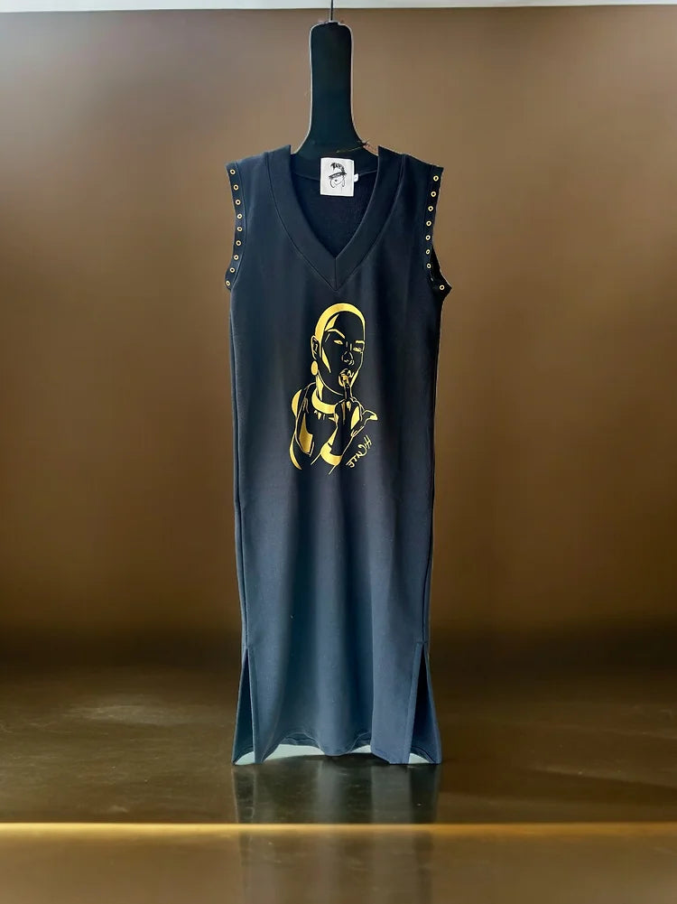 VESTIDO NEGRO LARGO "TOU"