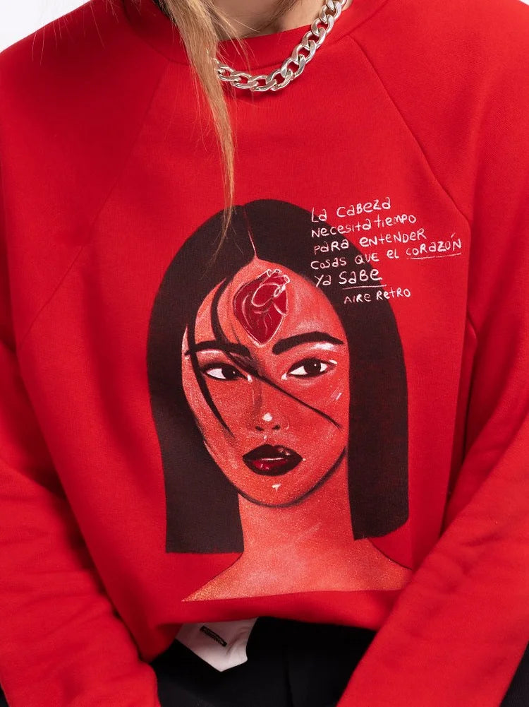 SUDADERA "CABEZA CORAZON"