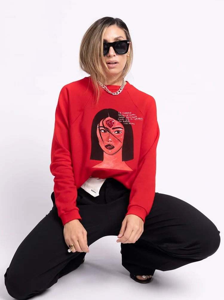 SUDADERA "CABEZA CORAZON"
