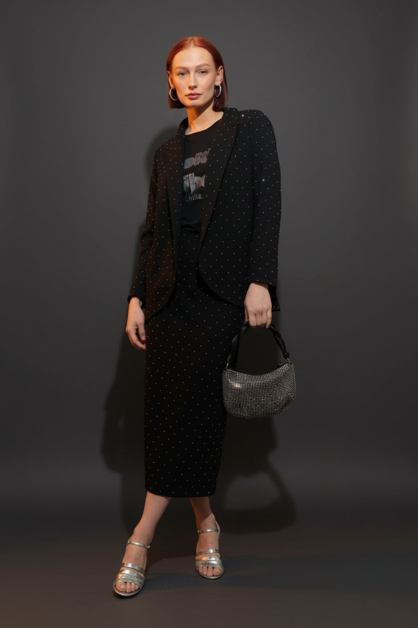 Rhinestone Smoking Blazer