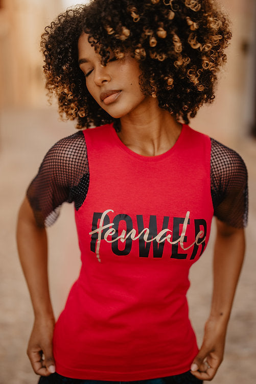 CAMISETA POWER FEMALE RED
