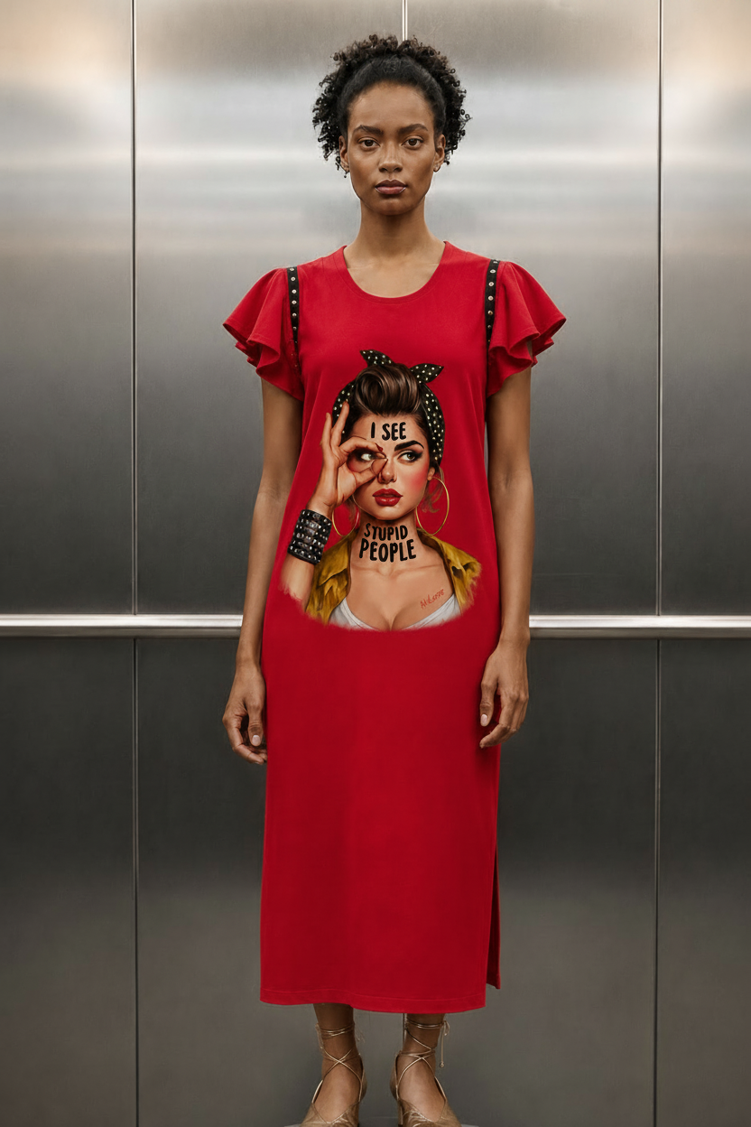 VESTIDO "STUPID PEOPLE"