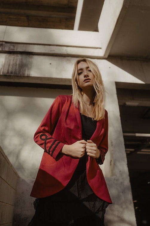 RED "TUMACH" BLAZER