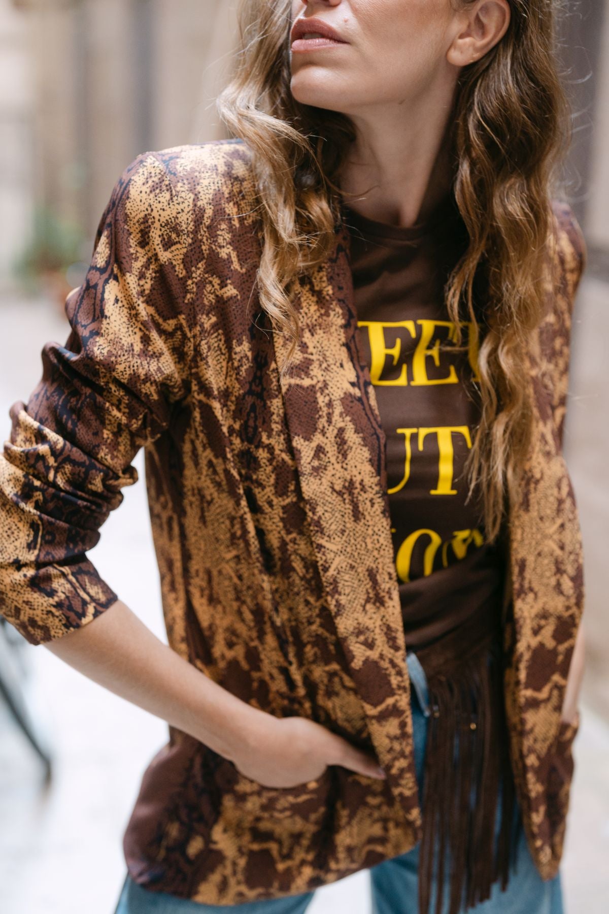 BLAZER SNAKE CHOCOLATE