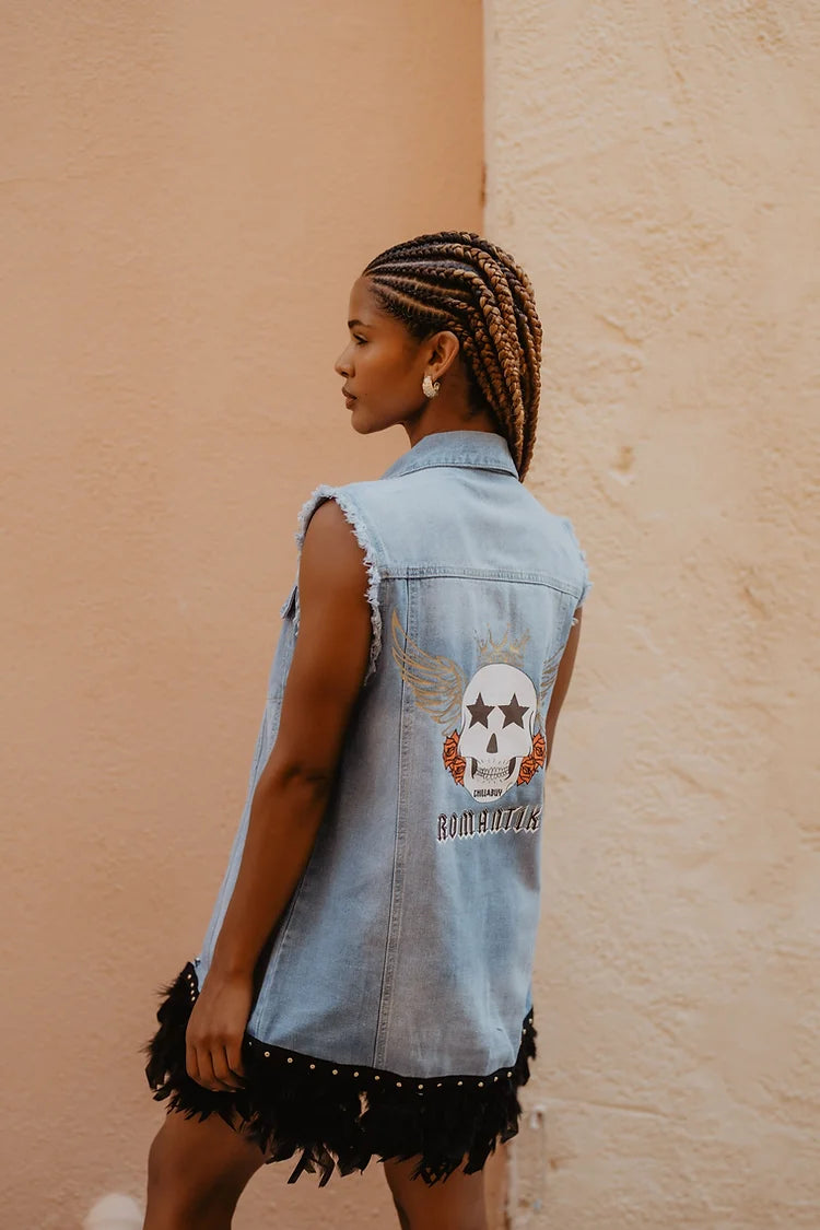 CHALECO/VESTIDO JEANSKULL