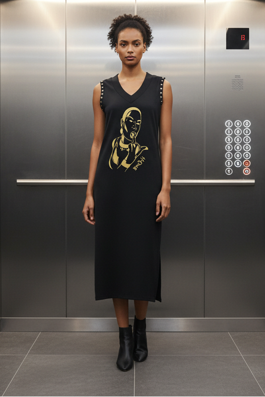 Long black dress "Tou"
