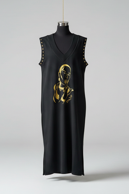 Long black dress "Tou"
