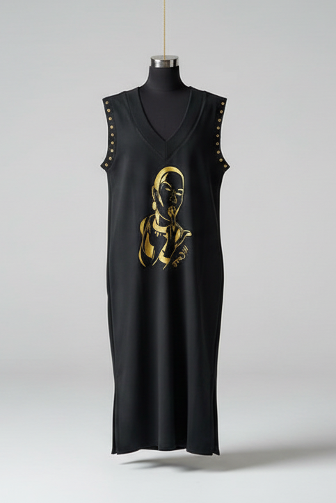 VESTIDO  NEGRO LARGO "TOU"