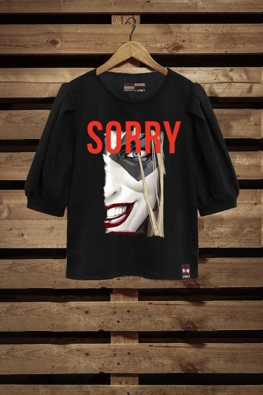 CAMISETA SORRY Negra