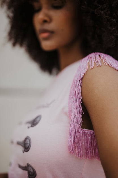 CAMISETA IMPERIAL FRINGE ROSA