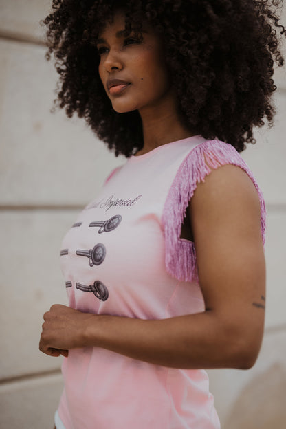 CAMISETA IMPERIAL FRINGE ROSA