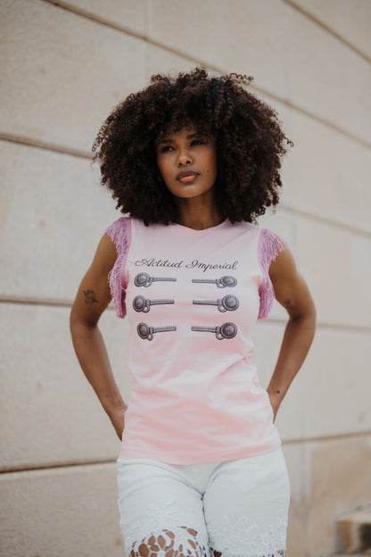 CAMISETA IMPERIAL FRINGE ROSA