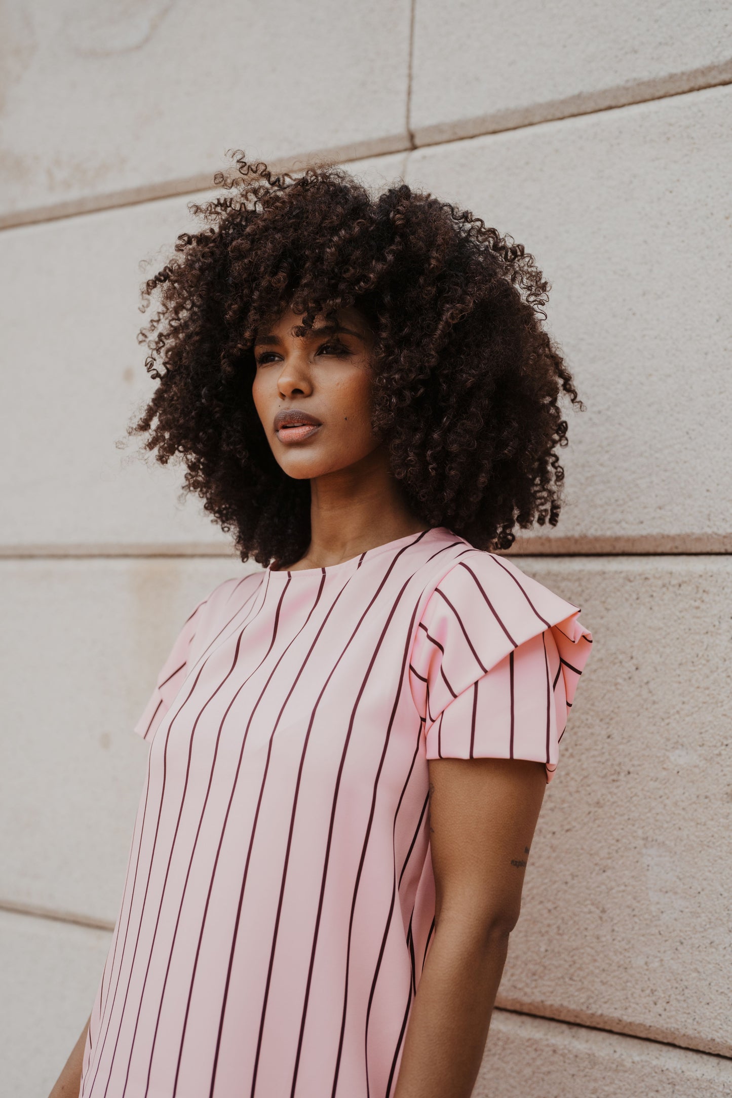 VESTIDO SOHO RAYAS CHOCO