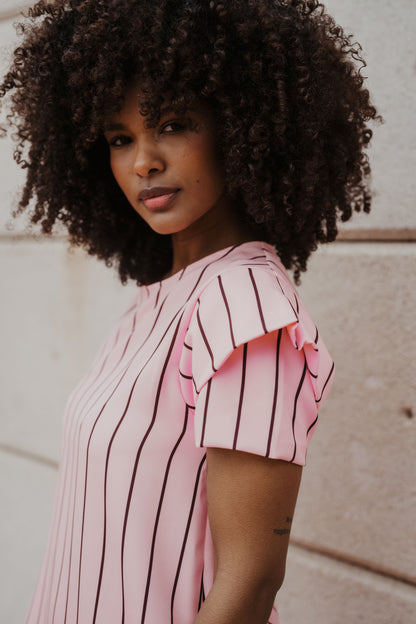 VESTIDO SOHO RAYAS CHOCO