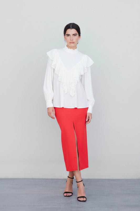 FALDA MIDI ROUGE