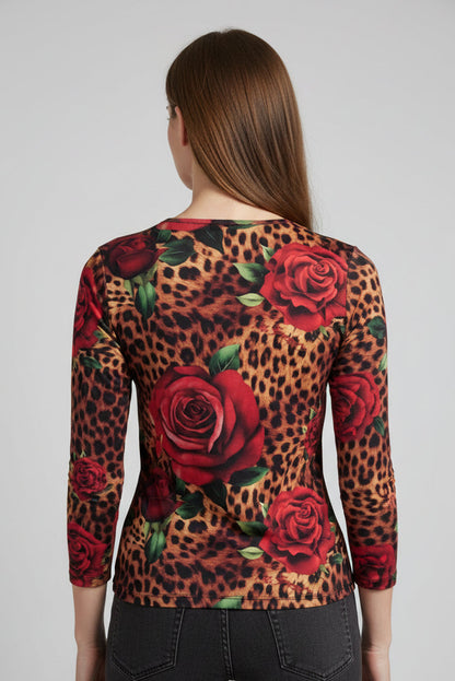 CAMISETA ROCK Y ROSAS
