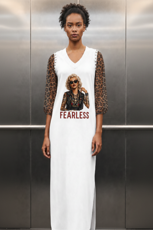 VESTIDO FEARLESS WHITE & PRINT