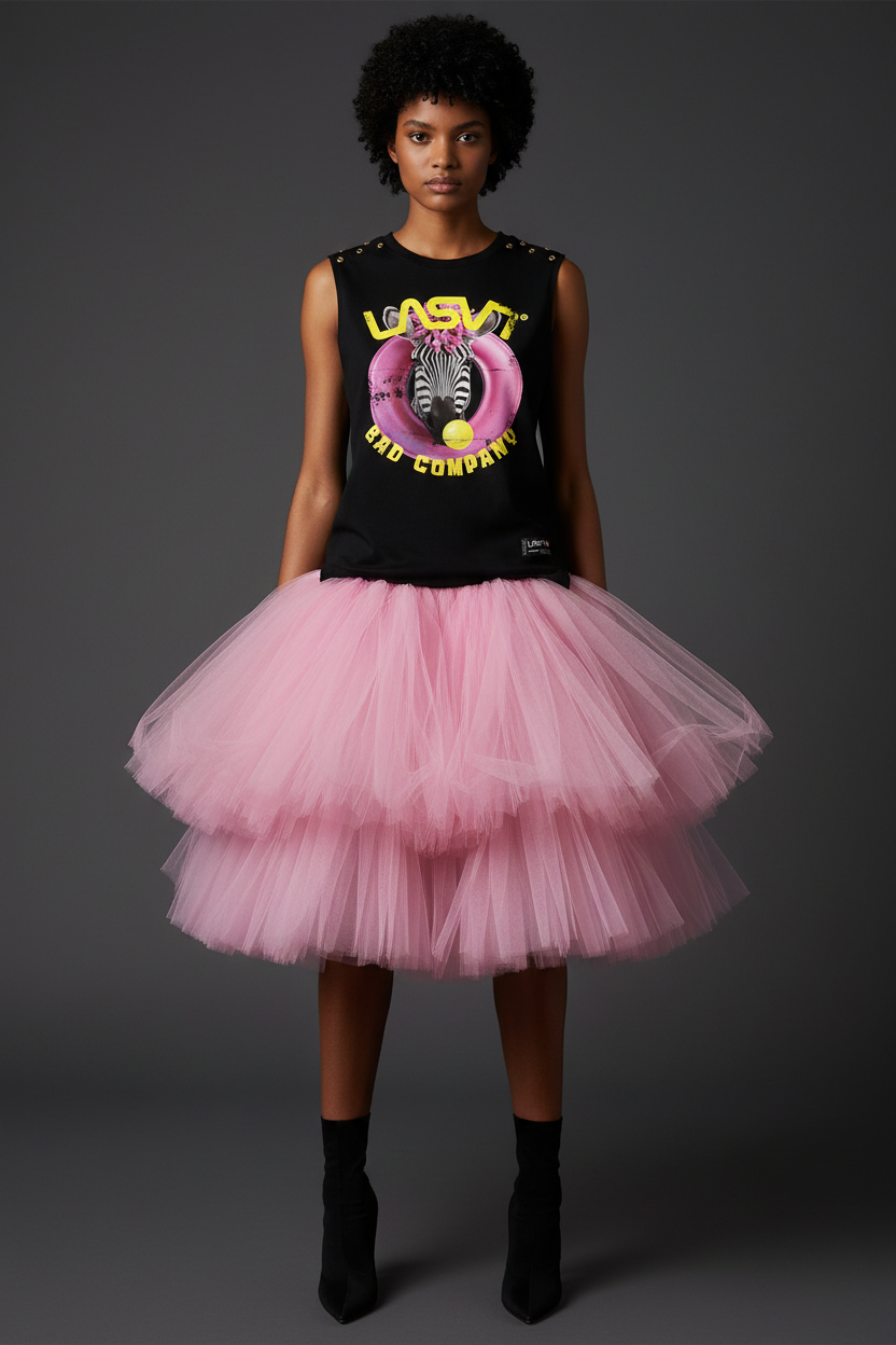 BLACK BAD STRIPE T-SHIRT